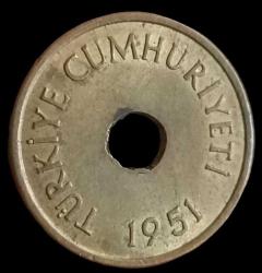 1951 1 Kuruş Çil