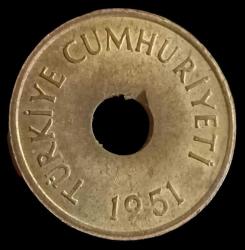 1951 1 Kuruş Çil