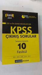Pegem Akademi KPSS Çıkmış Sorular Tamamı Çözümlü 10 Fasikül 2014
