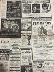 SABAH İSTANBUL GAZETESİ - 30 Mart 1999 -Şoray Uzun-Şafak Sezer-Çiçek Dilligil-erdal Bilallar-filiz Güler-ramazan Yazgan-şenol baştakar-eczaneler-önemli telefonlar-İstanbulluların sesini dinleyin-Sarı Sayfalar-İstanbul’da kültür sanat-Güzellik Rehberi-Nusret Bayraktar-Erdal Çetin-Hüseyin Belibağlı-Gökhan artan-bayrampaşa hal yolu-Selami Öztürk-Nusret Bayraktar-Ahmet Hamdi Doğan-Erol akkır-Mustafa Kaya-Bülent Ergün-Lütfi Ural-perihan Yıldız-Zekeriya temizel-Suat yalkın-Yıldız kısa-Pendik oscar sinemaları- movieplex-sen hiç ateşböceği gördün mü- aşk memuru-helikopter- şen makas-vampirler-popcorn-acaba hangisi-nejat uygur-kaynanatör