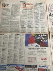SABAH İSTANBUL GAZETESİ - 8 Şubat 1999 -erdal Bilallar-filiz Güler-ramazan Yazgan-şenol baştakar-eczaneler-önemli telefonlar-İstanbulluların sesini dinleyin-Sarı Sayfalar-İstanbul’da kültür sanat-Güzellik Rehberi-engin akbaş-Ali Müfit Gürtuna-hıncal Uluç-Rögar tuza-Megakent İstanbul-İrfan gökçay-birsel Sancar-sultan Uçar-Cahit Özden-muazzez abacı-Okan Işık-Hüseyin Aslan-Cemal Özen-Yüksel Mansur-İsmail Polat-Mehmet Şentürk-hüsnü okçuoğlu-bilge Kutlu-Yakup yeni-Bilta bilgisayar-pendik akşam lisesi-interpen-emim otomotiv-özsoy-sen hiç ateşböceği gördün mü-üç baba hasan-levent kırca-oya başar-peter pan- keşanlı ali destanı-haldun taner-ferhan Şensoy-ferhangi şeyler-popcorn-ata Demirer-eski camlar bardak oldu
