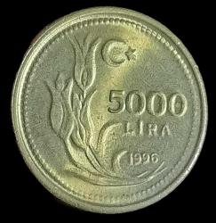 1996 5000 Lira Çil Kalın