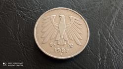 5 MARK - J - 1987 ALMANYA (FRG)