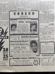 Cumhuriyet Gazetesi - 3 Nisan 1948 - Faşizm İle Komünizmi Ayırt Etmek Doğru Değildir Köşe Yazısı - Berlin'de Durum Gittikçe Vahim Bir Safhaya Giriyor - Sovyetler İngiliz Amerikan Bölgesi Yakınına Zırhlı Birlikle Sevkettiler - Dışişleri Bakanımız Necmettin Sadak Dün Atina'ya Vardı - Fındıklı'da Güzel Sanatlar Akademisi Yangınında Kasıt Var Fotoğrafı - Ankara Üniversitesi Rektörü Şevket Aziz Kansu'nun Odasında Hadiseye Karışan 80 Genç Mahkemeye Verildi - Şehir Tiyatrosundaki Hadise Mahkemeye intikal Etti - Cahide Sonku ve Hüseyin Kemal Gürman Tarafından Şevket Bayatlıya Açılan Hakaret Davası - Kavga İle Biten Şiir Resmigeçidi - Safiye Ayla İle Perihan Altındağ Sözeri Borsa Kıraathanesinde - Goebbels'in Hatıraları Yazı Dizisi - Yeni Kitaplardan 10 Tanesi Yazan Kemal Salih Sel - Huzur Yazan Ahmet Hamdi Tanpınar Yazı Dizisi - Deli İmiş Yazan Burhan Felek Köşe Yazısı - Zehirli Kucak Filmi Elhamra Sinemasında -Müzeyyen Senar Işıl Ve Zehra Bilir Beyoğlu Eski Novotni Oteli Altında Saz Salonunda
