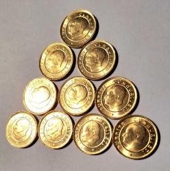 307// 1 Kuruş (2018) Çil, Darphane poşetinden 10'lu lot