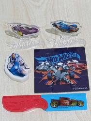Hot wheels mini oyuncak set puzzle yapboz silgi cetvel mini dekor araba görselleri koleksiyon süs hediye