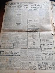 Cumhuriyet Gazetesi - 14 Ekim 1957 - Adnan Menderes Trabzon'da İsmet İnönü'ye Çok Şiddetli Bir Cevap Verdi  Fotoğraf- Celal Bayar Kıbrıs Bizim Malımızdır Dedi Fotoğraf - Mısır Suriye'ye Asker Gönderdi - İstanbul'da İlk Büyük Mitingi Hürriyet Partisi Yapıyor -  Ankara 19  Mayıs Stadı Açıldı  Fotoğraf - Cumhuriyetçi Millet Partisi Dün Şehrimizde 7 Miting Yaptı - 20 Liraya Bir Yahudi Yazan M. Kenan Kan Yazı Dizisi - İblisin Kızı Yazan Guy Des Cars Yazı Dizisi - Vergi Tatbikatı İle İlgili Meseleler Yazan Esad Tekeli - Bedri Rahmi Eyüboğlu Pazartesi Konuşmaları - Seçim Cilveleri Yazan Burhan Felek Köşe Yazısı - Rus Suni Peyki Arz Etrafında Bir Yıl Dönecek - Leyla Gencer Maria Callas'a Rakip - Gaziantep'te Adaylar Seçim Namazına Rağbet Ediyor - Vezüv Emaye Kömür Sobası - Nivea Krem - İstanbulspor Galatasaray İle Yenişemedi - Fenerbahçe Takviyeli Ankaragücünü 3 0  Yendi - Gül Kupası Atletizm Müsabakaları - Balkan Kros Birinciliği Mart'ta Ankara'da Yapılacak - Doğubank