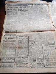 Cumhuriyet Gazetesi - 14 Ekim 1957 - Adnan Menderes Trabzon'da İsmet İnönü'ye Çok Şiddetli Bir Cevap Verdi  Fotoğraf- Celal Bayar Kıbrıs Bizim Malımızdır Dedi Fotoğraf - Mısır Suriye'ye Asker Gönderdi - İstanbul'da İlk Büyük Mitingi Hürriyet Partisi Yapıyor -  Ankara 19  Mayıs Stadı Açıldı  Fotoğraf - Cumhuriyetçi Millet Partisi Dün Şehrimizde 7 Miting Yaptı - 20 Liraya Bir Yahudi Yazan M. Kenan Kan Yazı Dizisi - İblisin Kızı Yazan Guy Des Cars Yazı Dizisi - Vergi Tatbikatı İle İlgili Meseleler Yazan Esad Tekeli - Bedri Rahmi Eyüboğlu Pazartesi Konuşmaları - Seçim Cilveleri Yazan Burhan Felek Köşe Yazısı - Rus Suni Peyki Arz Etrafında Bir Yıl Dönecek - Leyla Gencer Maria Callas'a Rakip - Gaziantep'te Adaylar Seçim Namazına Rağbet Ediyor - Vezüv Emaye Kömür Sobası - Nivea Krem - İstanbulspor Galatasaray İle Yenişemedi - Fenerbahçe Takviyeli Ankaragücünü 3 0  Yendi - Gül Kupası Atletizm Müsabakaları - Balkan Kros Birinciliği Mart'ta Ankara'da Yapılacak - Doğubank