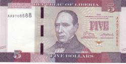 Liberya 5 Dolar 2016 Çil
