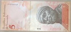 LOT.12 » VENEZUELA  5  BOLIVARES     KAĞIT PARA