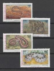 1991 DÜNYA ÇEVRE GÜNÜ YILANLAR MNH