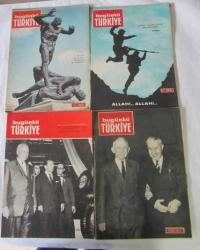 FOTOĞRAFLARLA TÜRKİYE İktisadi, Sanayi, Sosyal ve Aktüel Aylık Tarafsız Mecmua, 1963 - 1964, Sayı: 1, 2, 7, 11 [4 ADET]