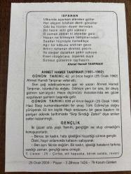 25 OCAK 2004 - TAKVİM YAPRAĞI - DOĞUM GÜNÜ HEDİYESİ - BÜYÜK SAATLİ MAARİF TAKVİMİ - ŞAN - AHMET HAMDİ TANPINAR - AHMET HAMDİ TANPINAR'IN VEFATI - SIRP SINDIĞI ZAFERİ - GENÇLİK