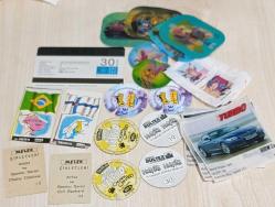 70 Lerden Günümüze Karışık Sakız Ciklet Gofret Cips Telefon Kartları hepsi beraber koleksiyon vintage retro nostalji hediye tasarım antika reklam promosyon