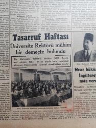Cumhuriyet Gazetesi - 18 Aralık 1945 - Bir Tamim Yazan Nadir Nadi Köşe Yazısı - Meclis Dün Bütçe Görüşmelerine Başladı - Maliye Bakanı Nurullah Esad Sümer'in Bütçe İçin Verdiği Mühim İzahat - Hikmet Bayur Ekonomi İşlerini Daha İyi Görecek Bir Hükümetin Gelmesini Dilerim Dedi - Mısır Hükümeti İngiltere'ye Nota Verdi - Elektrik Fabrikası Tehlikeli Durumda - Tasarruf Haftası - Bu Gece Ay Tutulacak - Sanatkar Haluk Tanju'nun Resim Sergisi - İki Kıymetli Sanatkar Mithat Fenmen İle Orhan Borar'ın Verecekleri Konser - Azerbaycan Hükümeti Programını İlan Etti - Bir Aşk Gecesi Nakleden Hamdi Varoğlu - Zeytinyağı İşi Yazan Burhan Felek Köşe Yazısı - Penceredeki Kadın Bu Akşam Sümer Sinemasında - Münir Nurettin Selçuk - Bugünkü Radyo Programı - Borsa - Atomin Pantolon Pardesü