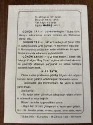 7 ŞUBAT 2004 - TAKVİM YAPRAĞI - DOĞUM GÜNÜ HEDİYESİ - BÜYÜK SAATLİ MAARİF TAKVİMİ - ATATÜRK - MARAŞ'A KAHRAMANLIK ÜNVANI VERİLMESİ - II.SULTAN MUSTAFA TAHTA ÇIKTI VE 8 YIL KALDI - İSKOÇYA KRALİÇESİ MARY STUART İDAM EDİLDİ - KISA TATİL