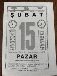15 ŞUBAT 2004 - TAKVİM YAPRAĞI - DOĞUM GÜNÜ HEDİYESİ - BÜYÜK SAATLİ MAARİF TAKVİMİ - LA BRUYERE - DR. İLHAN DEMİRASLAN - ORHAN ASENA'NIN VEFATI - İTALYAN FİZİKÇİ GALİLEO DOĞDU - İKİ CEZA