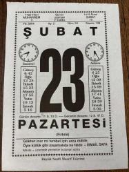 23 ŞUBAT 2004 - TAKVİM YAPRAĞI - DOĞUM GÜNÜ HEDİYESİ - BÜYÜK SAATLİ MAARİF TAKVİMİ - İSMAİL SAFA - HALİT FAHRİ OZANSOY'UN VEFATI - AVUSTURYALI YAZAR STEFAN ZWEİNG İNTİHAR ETTİ - DR. MEHMET ALİ DERMAN