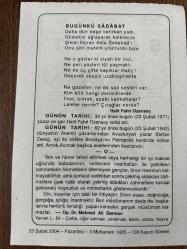 23 ŞUBAT 2004 - TAKVİM YAPRAĞI - DOĞUM GÜNÜ HEDİYESİ - BÜYÜK SAATLİ MAARİF TAKVİMİ - İSMAİL SAFA - HALİT FAHRİ OZANSOY'UN VEFATI - AVUSTURYALI YAZAR STEFAN ZWEİNG İNTİHAR ETTİ - DR. MEHMET ALİ DERMAN