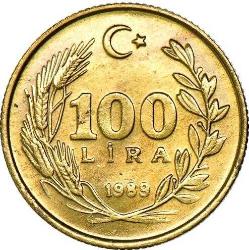 Türkiye Cumhuriyet 1989 Yılı 100 Lira 9991