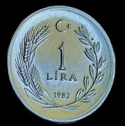 1982 1 Lira Çil Aliminyum Nadir yıl