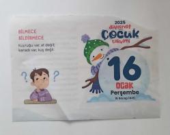 2025 Diyanet Çocuk Takvimi - 16 Ocak 2025