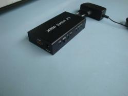 3 PORT HDMI SPLITTER ( 3 Giriş / 1 Çıkış HDMI ÇOKLAYICI ) + ADAPTÖR - 2. EL ÇOK TEMİZ DURUMDA