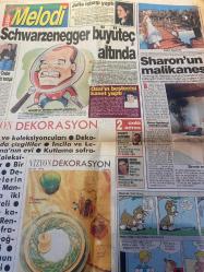 SABAH MELODİ GAZETESİ VE SABAH TELERAMA GAZETESİ KADINLARA ÖZEL GAZETESİ - 4 Ekim 1994- Meltem Pusat-Yataktan zor kalkıyorum-Anchor-süleyman turan-Melodi vitrin-kim korkar selülitten-ikili ilişkiler-astro arkadaş-melodi restaurant-çikolatalı tart-Schwrzenegger büyüteç altında-Julia iş başında-Walt Disney-Mort Walker-Dick Browne-Tom Armstrong-Graham Allen-John Dodd-Vizyon dekorasyon