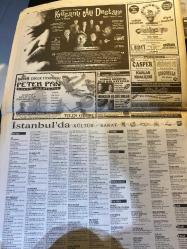 SABAH İSTANBUL GAZETESİ - 5 Mart 1999-Sarı sayfalar- üç baba hasan-levent kırca-oya başar-hayat güzeldir-acaba hangisi-sen hiç ateşböceği gördün mü-bkm oyuncuları- yılmaz erdoğan-eski çamlar bardak oldu-popcorn-nice yıllara-yol-cineplex-kraliçe elizabeth- tatlı charity-cineplex odeon-cinemax-komik çocuklar mahallesi-pamuk prenses-propoganda-kemal sunal-meltem cumbul-metin akpınar-rafet el roman-broadway- keşanlı ali destanı-haldun taner-casper-çocukcafe-peter pan-onur durmuş-Erol Kaya-İdris güllüce-Osman Albayrak-Yahyabaş-Serdar Yılmaz-Arif Calva-Ahmet Genç-Nusret Bayraktar-Yetkin Çavdar-