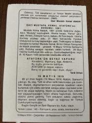 19 MAYIS 2004 - TAKVİM YAPRAĞI - DOĞUM GÜNÜ HEDİYESİ - BÜYÜK SAATLİ MAARİF TAKVİMİ - ATATÜRK - GAZİ MUSTAFA KEMAL ATATÜRK'ÜN DOĞUMU - TARIK ORHAN - 19 MAYIS 1919
