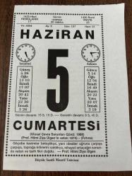 5 HAZİRAN 2004 - TAKVİM YAPRAĞI - DOĞUM GÜNÜ HEDİYESİ - BÜYÜK SAATLİ MAARİF TAKVİMİ - PROF.HİLMİ ZİYA ÜLGEN - CAHİT IRGAT - YAZAR,ARAŞTIRMACI PROF.HİLMİ ZİYA ÜLGEN'İN VEFATI - ÜNLÜ SANATÇI CAHİT IRGAT VEFAT ETTİ - DAS KAPİTAL YAZARI KARL MAX VEFAT ETTİ