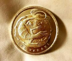 ÇÖL VARANI  HAYVANLAR SERİSİ HATIRA PARASI BİMETAL ÇİL