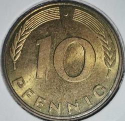 ALMANYA  1991 J    10  PFENNIG