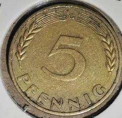 ALMANYA  1969 G    5  PFENNIG