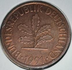 ALMANYA  1991 J   2  PFENNIG