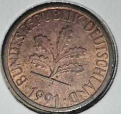 ALMANYA  1991 J    1  PFENNIG