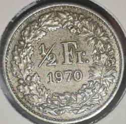 İSVİÇRE  1970    1/2   FRANK