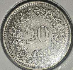 İSVİÇRE  1969   20 RAPPEN