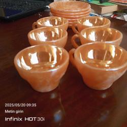 Vintage 5li fincan seti / Amerikan Anchor Hocking / 70ler - 80ler Amerika, 1950-1999 arası