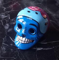 EL YAPIMI EL BOYAMASI SERAMİK KAFA TASI BİBLO.  ÇOK NADİR BİR ÇALIŞMA.  KOLEKSİYONLUK YENİ GİBİ