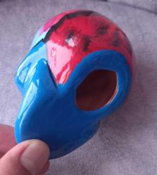 EL YAPIMI EL BOYAMASI SERAMİK KAFA TASI BİBLO.  ÇOK NADİR BİR ÇALIŞMA.  KOLEKSİYONLUK YENİ GİBİ