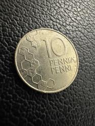 Finlandiya 10 Penni 1991