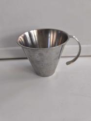 ÇELİK LİTRELİK ÖLÇÜ KABI AZ KULLANILMIŞ 1 LİTRE