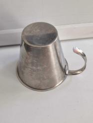 ÇELİK LİTRELİK ÖLÇÜ KABI AZ KULLANILMIŞ 1 LİTRE