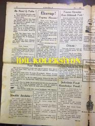 YENİ KÖROĞLU GAZETESİ - 21 ARALIK (KANUNUEVVEL) 1932 - SAYI: 486 - SIRP-İTALYAN POLİTİKASI DAVUL DERİSİ GİBİ GERİLDİ - GÜMÜŞ CUMHURİYET LİRALARI BASILIYOR - HÜLAĞU ARAP HALİFEYİ HAMAMDAN NASIL ÇIKARDI? HİKAYE, ŞİMDİKİ SEVDALAR - YOSMA OYNAYIP KAN DÖKMEK YOK! - ÜFÜRÜK! - ŞEHİRLİNİN FENDİ KASABAYI YENDİ! - SİNEMALAR, ELHAMRA, MELEK, GRETA GARBO, RAMON NAVARRO, BÜYÜK CASUSLUK FİLMİ MATAHARİ - BOMONTİ RAKI - DAYAN FENERBAHÇE! - ÇIRILPILKA GEZEN ADAM! - RAMAZAN FIKRALARI - KANLI KULE CİNAYETİ, DAYAK! - TÜRK NELER YAPAR? - ANADOLU ORTASINDA TÜRK VARLIĞI - ÇANKIRI ORTA MEKTEBİ İKİNCİ SINIF GENÇLERİ FOTOĞRAFI