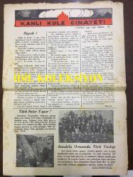 YENİ KÖROĞLU GAZETESİ - 21 ARALIK (KANUNUEVVEL) 1932 - SAYI: 486 - SIRP-İTALYAN POLİTİKASI DAVUL DERİSİ GİBİ GERİLDİ - GÜMÜŞ CUMHURİYET LİRALARI BASILIYOR - HÜLAĞU ARAP HALİFEYİ HAMAMDAN NASIL ÇIKARDI? HİKAYE, ŞİMDİKİ SEVDALAR - YOSMA OYNAYIP KAN DÖKMEK YOK! - ÜFÜRÜK! - ŞEHİRLİNİN FENDİ KASABAYI YENDİ! - SİNEMALAR, ELHAMRA, MELEK, GRETA GARBO, RAMON NAVARRO, BÜYÜK CASUSLUK FİLMİ MATAHARİ - BOMONTİ RAKI - DAYAN FENERBAHÇE! - ÇIRILPILKA GEZEN ADAM! - RAMAZAN FIKRALARI - KANLI KULE CİNAYETİ, DAYAK! - TÜRK NELER YAPAR? - ANADOLU ORTASINDA TÜRK VARLIĞI - ÇANKIRI ORTA MEKTEBİ İKİNCİ SINIF GENÇLERİ FOTOĞRAFI