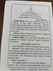 29 AĞUSTOS 2004 - TAKVİM YAPRAĞI - DOĞUM GÜNÜ HEDİYESİ - BÜYÜK SAATLİ MAARİF TAKVİMİ - İBRAHİM MINNETOĞLU - TÜRKİYE'DE İLK DEFA TELGRAF MUHAREBESİ BAŞLADI - ATATÜRK KÖPRÜSÜNÜN TEMELİ ATILDI - REKLAMIN ETKİLİSİ