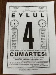4 EYLÜL 2004 - TAKVİM YAPRAĞI - DOĞUM GÜNÜ HEDİYESİ - BÜYÜK SAATLİ MAARİF TAKVİMİ - GAZİ MUSTAFA KEMAL ATATÜRK - SİVAS KONGRESİ - İNGİLTERE KRAL VIII.EDVARD DOLMABAHÇE'YE GELDİ - EYLÜL AYINDA
