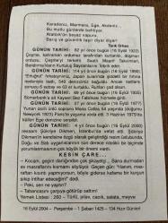 16 EYLÜL 2004 - TAKVİM YAPRAĞI - DOĞUM GÜNÜ HEDİYESİ - BÜYÜK SAATLİ MAARİF TAKVİMİ - RABINDRANAT TAGORE - TARIK ORHAN - ÇEŞME'NİN KURTULUŞU - SÜMERBANKA AİT KAYSERİ BEZ FABRİKASI HİZMETE GİRDİ - YUNAN ASILLI SOPRANO MARİA CALLAS VEFAT ETTİ - RESSAM ŞÜKRİYE DİKMEN VEFAT ETTİ - KESİN ÇARE