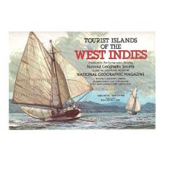 West İndies Tourist Islands Of The  National Geographic (Harita Map)